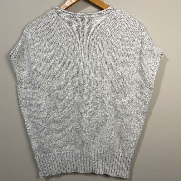 Press Heather Gray Sleeveless Knit Sweater Women's Size Small Office Staple - Picture 3 of 9